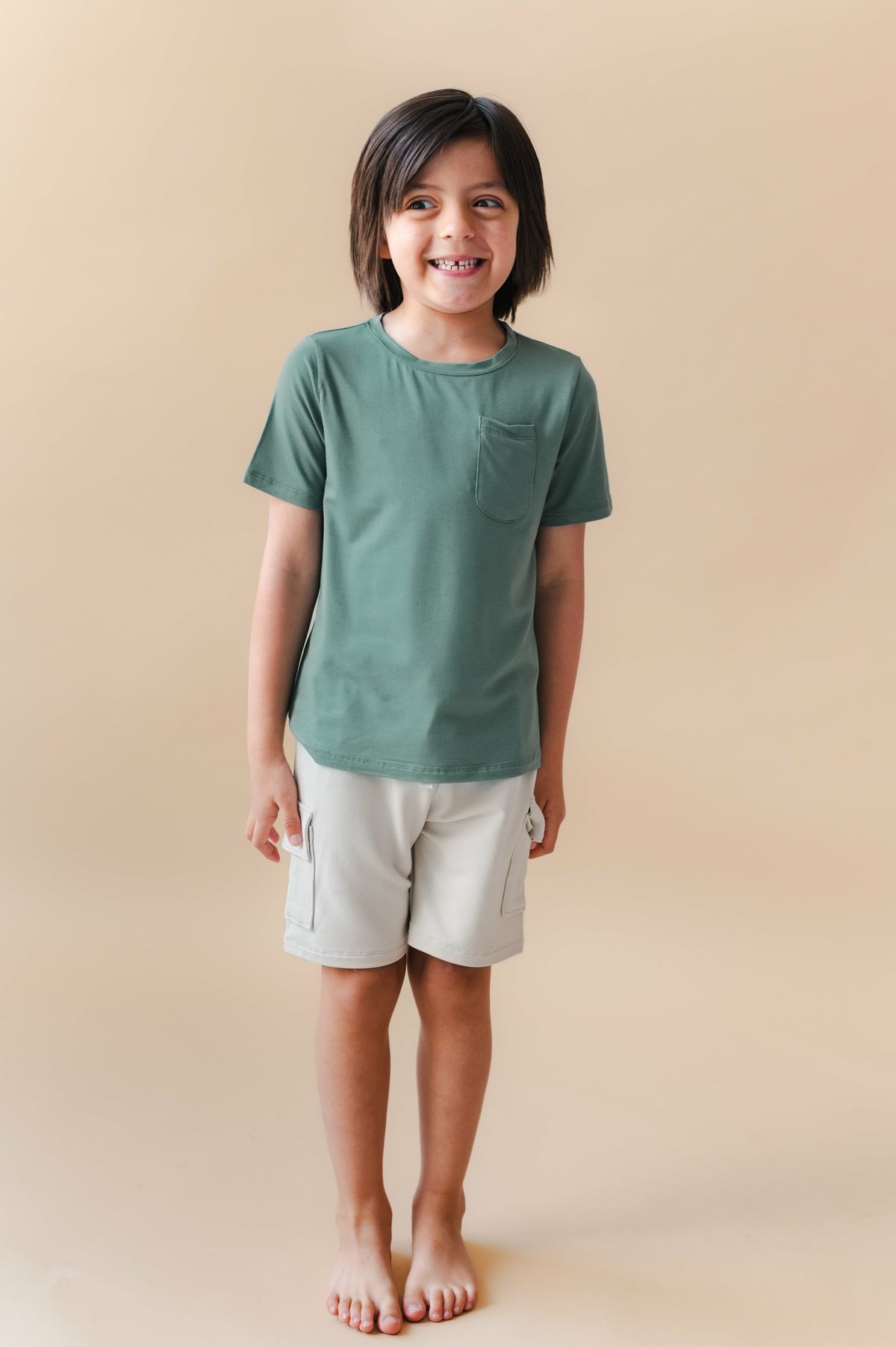 Toddler Crew Neck Tee in Pine | Kyte Baby