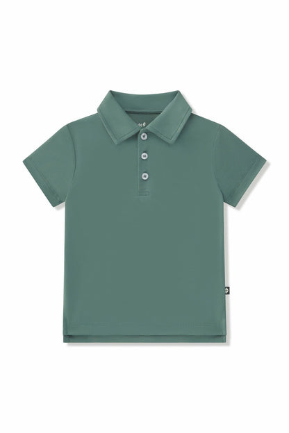 Toddler Short Sleeve Polo in Pine | Kyte Baby