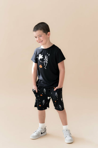 Toddler Basic Tee in Halloween Friends on Midnight | Kyte Baby