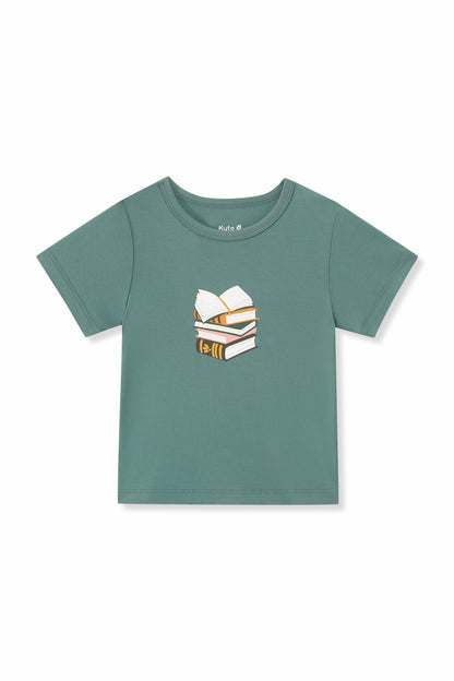 Toddler Basic Tee in Book Club on Pine | Kyte Baby