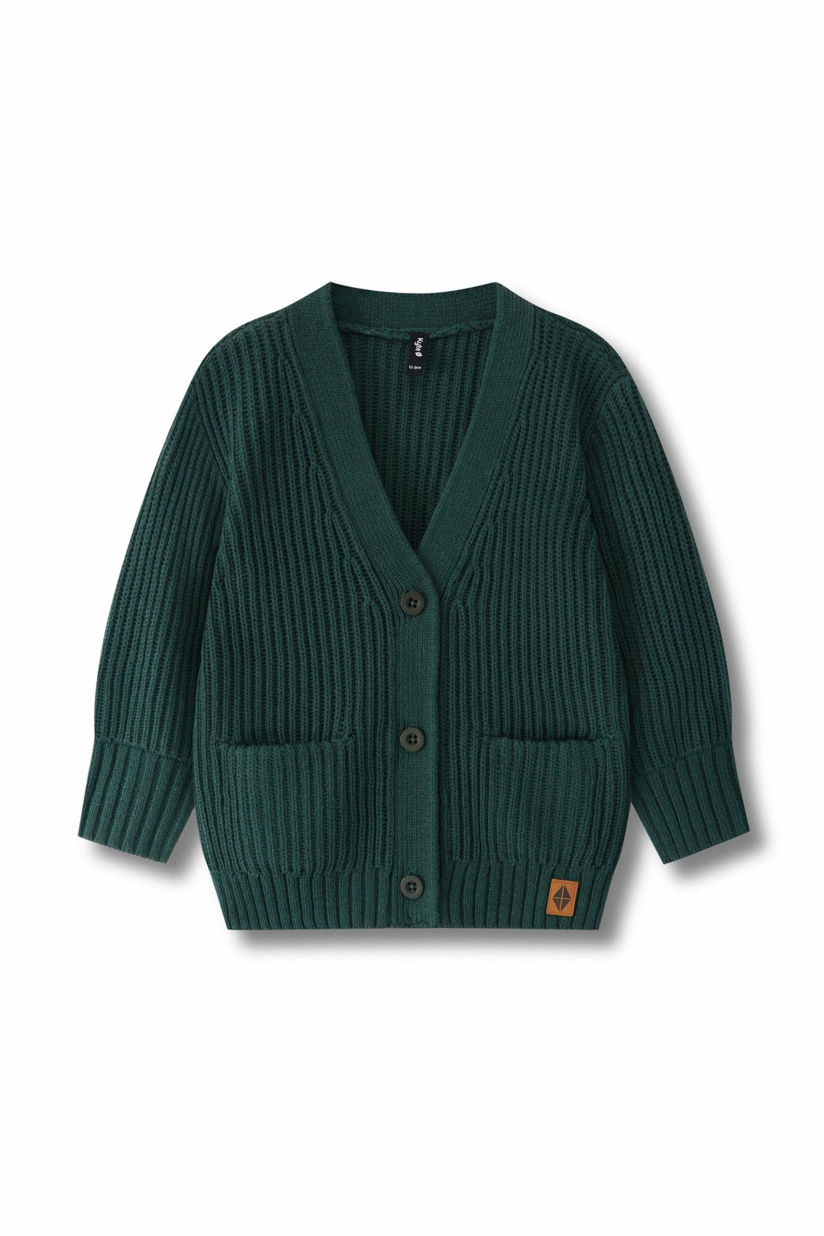 Chunky Knit Oversized Cardigan in Cypress | Kyte Baby