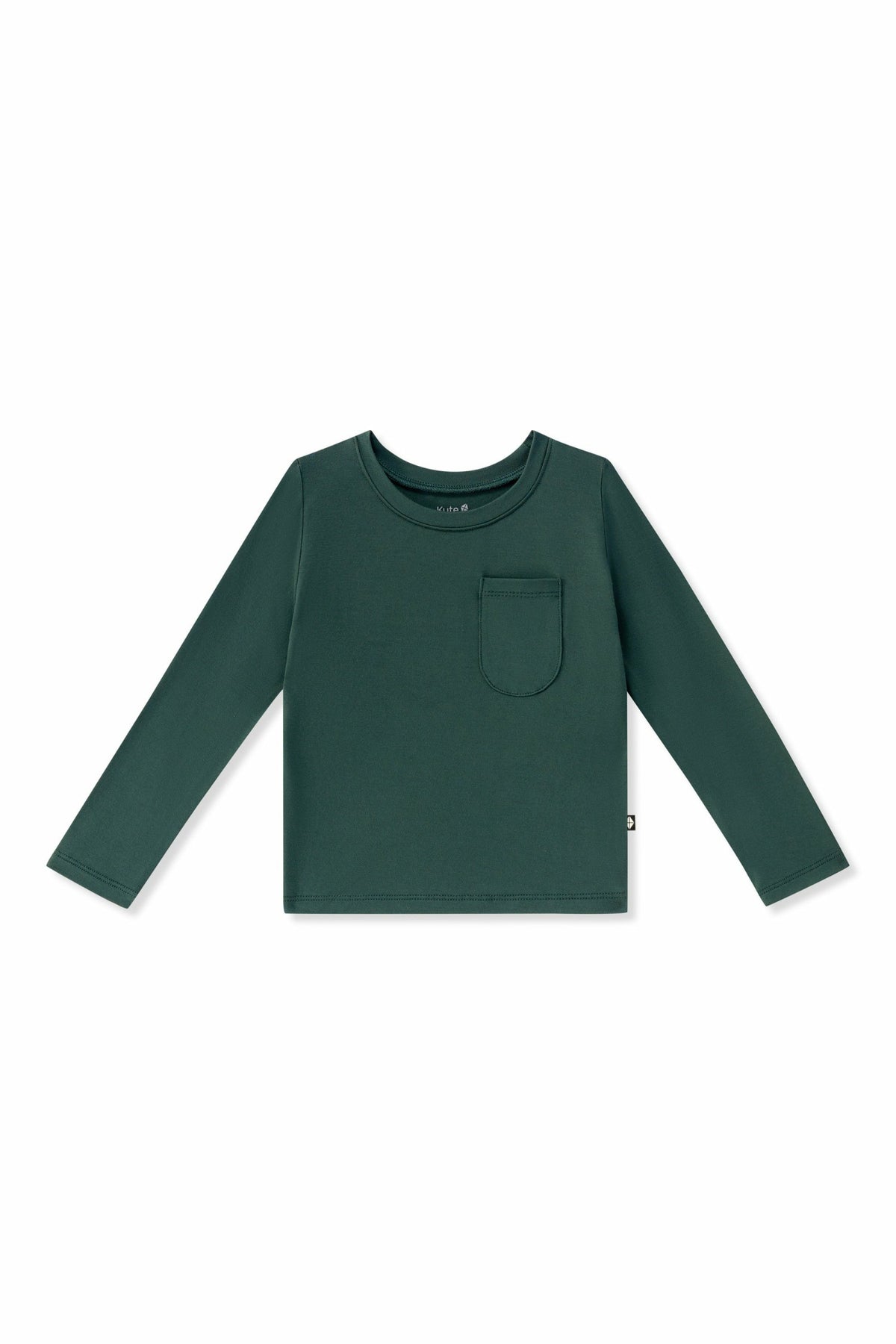 Long Sleeve Toddler Crew Neck Tee in Cypress | Kyte Baby