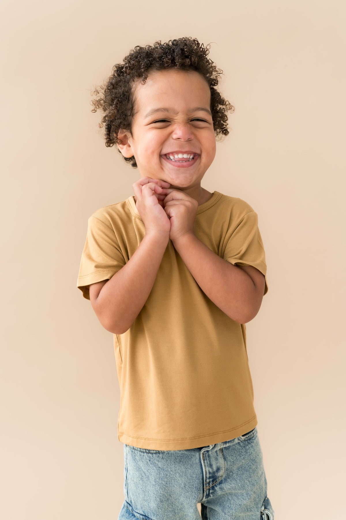 Toddler Basic Tee in Ochre | Kyte Baby