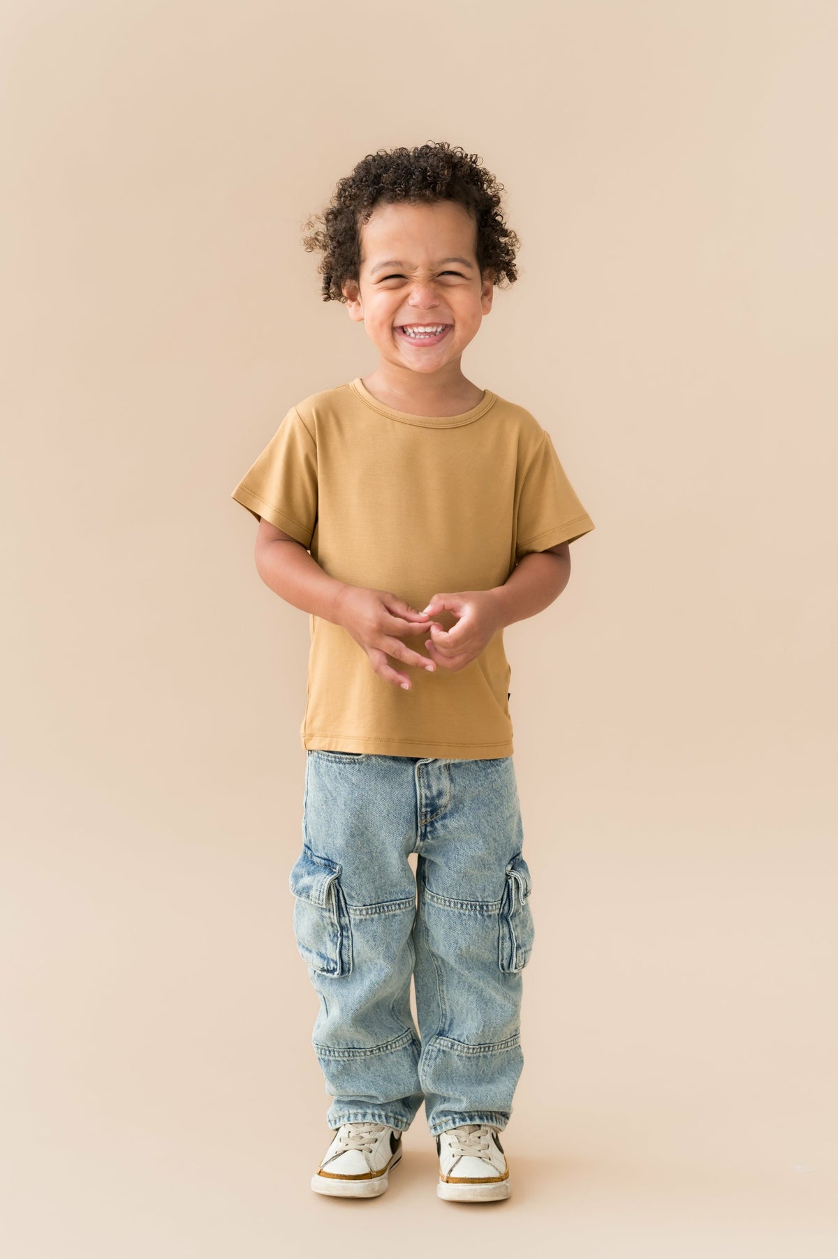 Toddler Basic Tee in Ochre | Kyte Baby