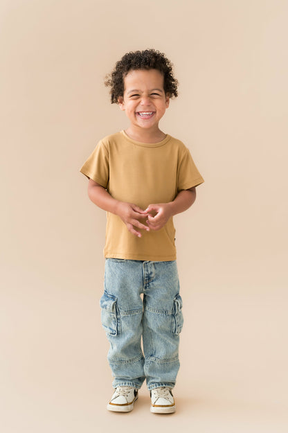Toddler Basic Tee in Ochre | Kyte Baby