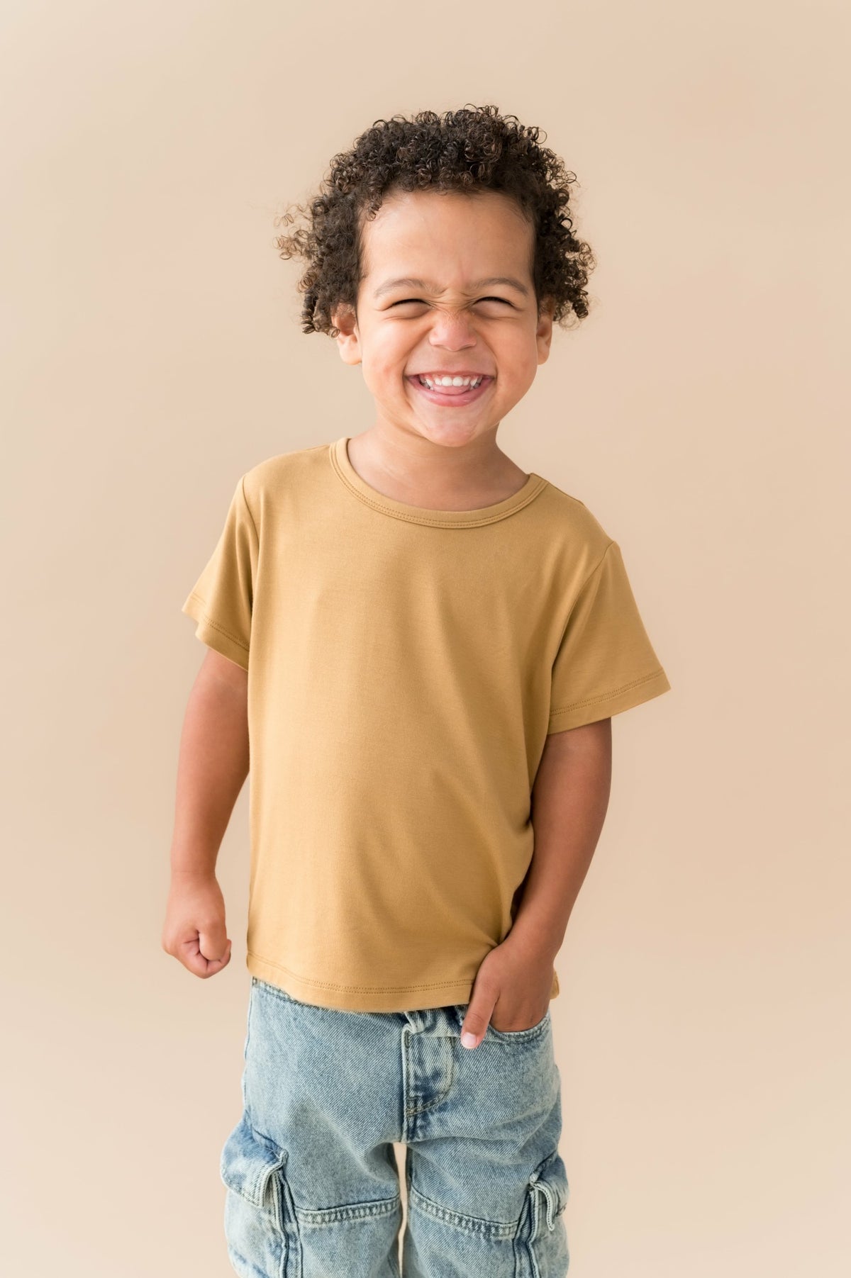 Toddler Basic Tee in Ochre | Kyte Baby