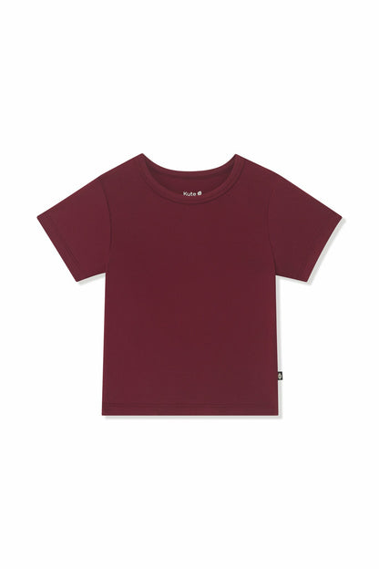 Toddler Basic Tee in Burgundy | Kyte Baby