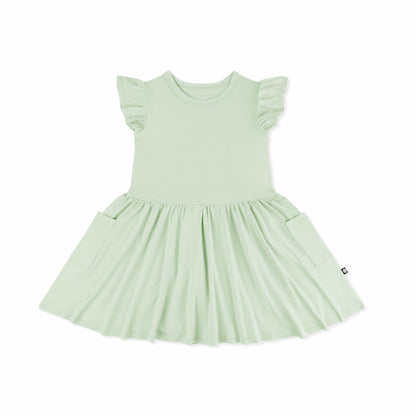 Pocket Dress in Basil | Kyte Baby