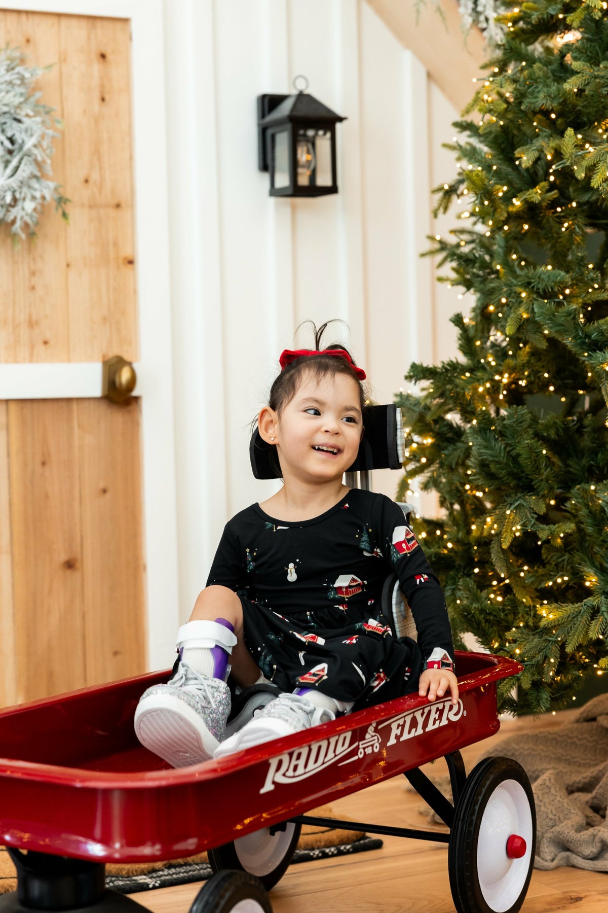 Long Sleeve Twirl Dress in Winter Wonderland | Kyte Baby