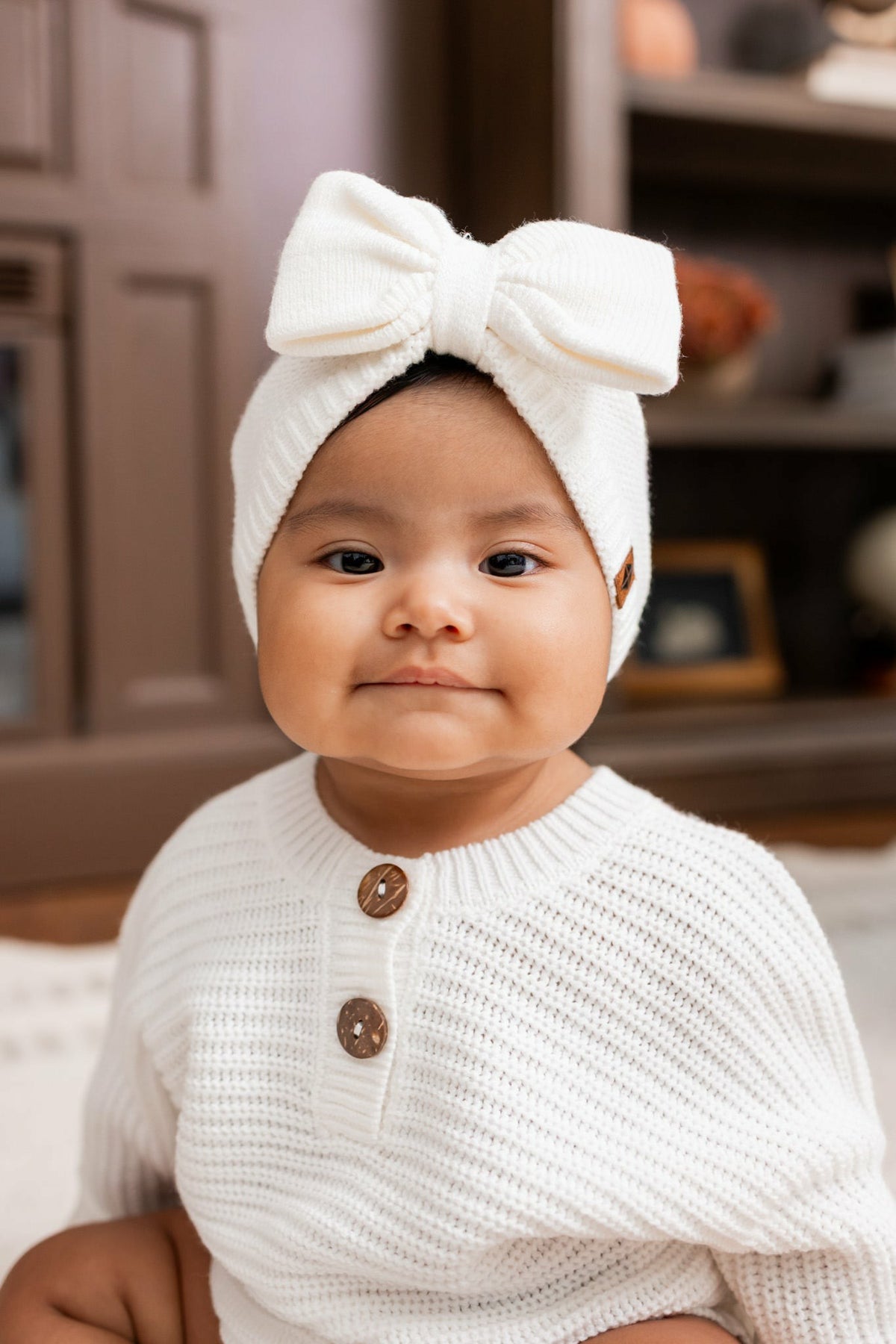 Chunky Knit Romper in Cloud | Kyte Baby