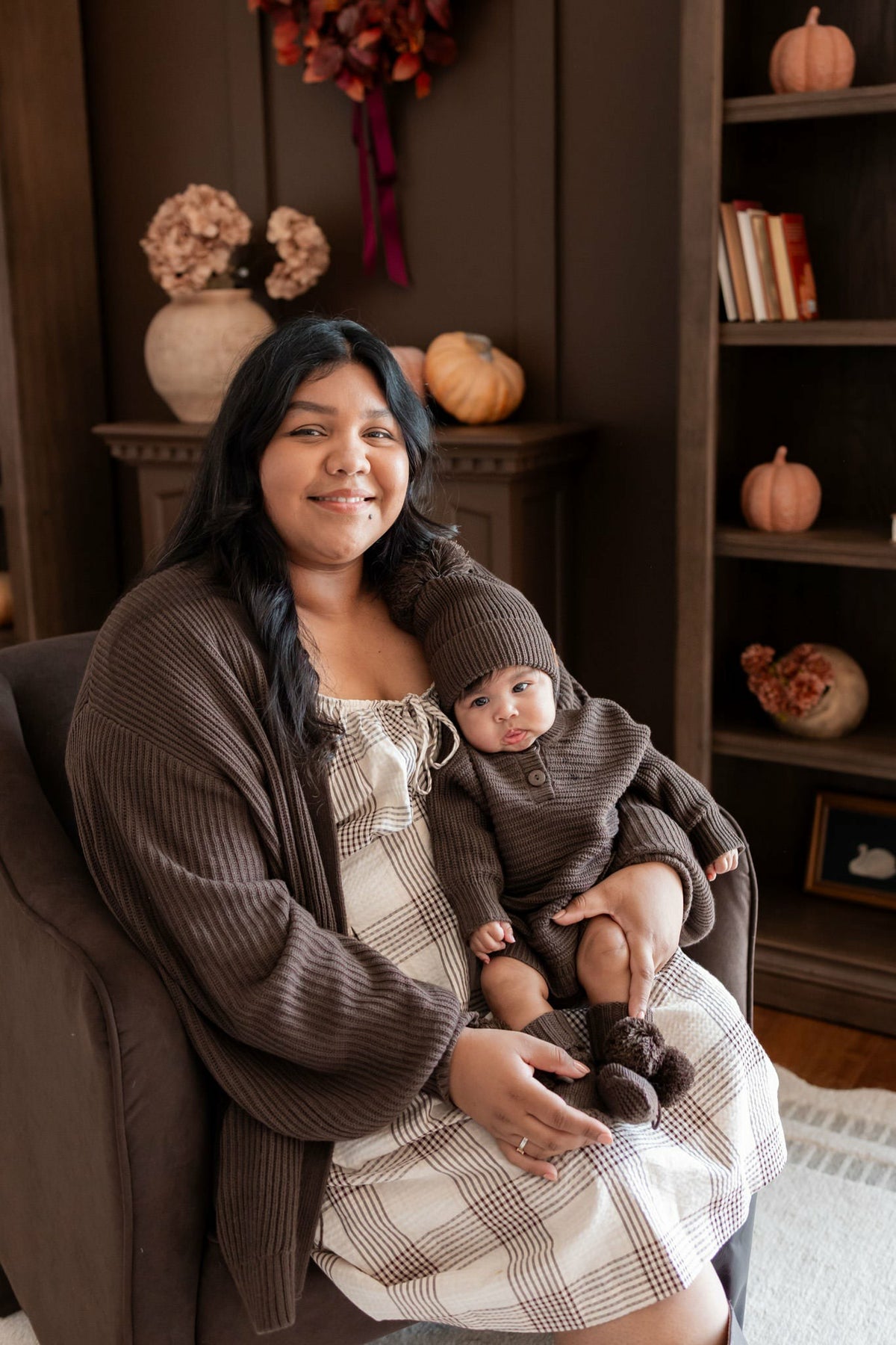 Chunky Knit Romper in Espresso | Kyte Baby