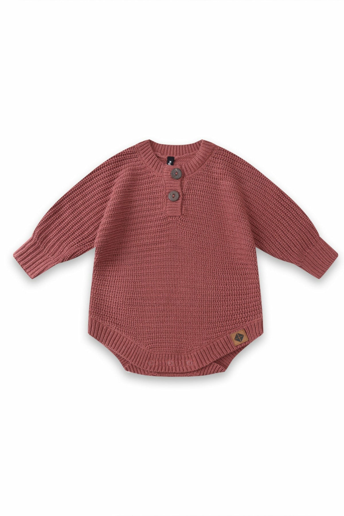Chunky Knit Romper in Ember | Kyte Baby