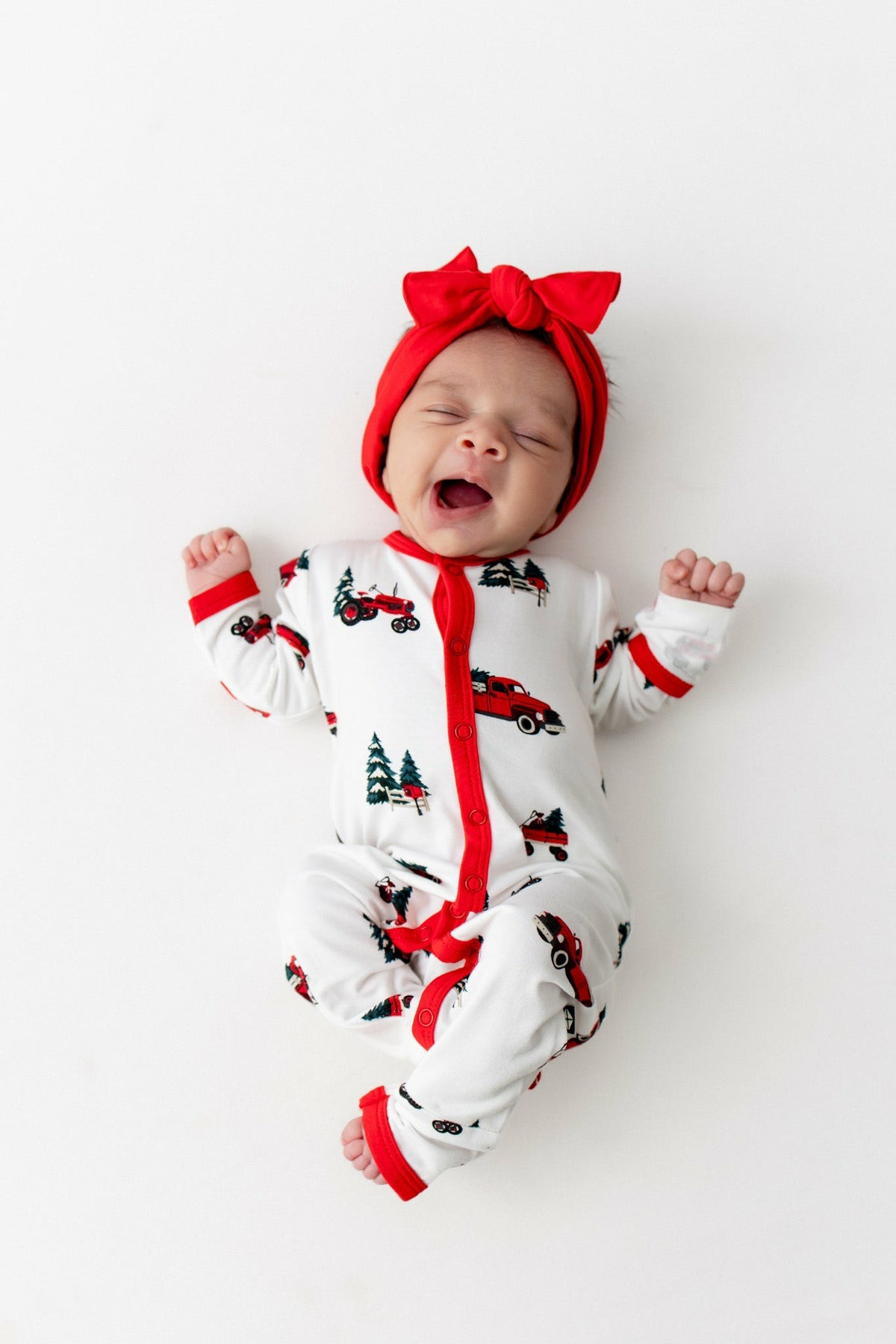 Romper in Holiday Tree Farm | Kyte Baby