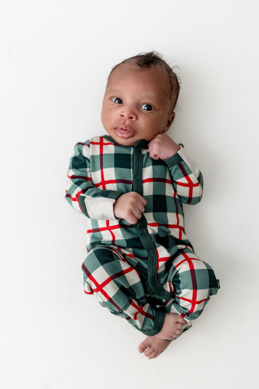 Romper in Holiday Plaid | Kyte Baby